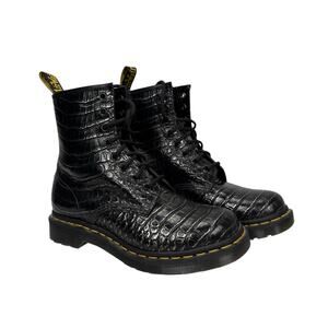 Dr. Martens 1460 Wild Croc Leather Boots Size 7